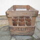 Former wooden bottle crate advertising
