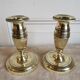 Pair of candlesticks in polished bronze Directoire d'époque