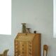 Modern Danish oak secretary with drop-down front, mid-20th century, 1960s.