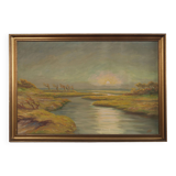 Painting „The River”, Scandinavian design, 1970s