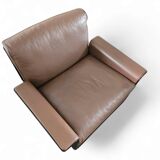 2 xBlack Shell & brown Leather 620 Chair Lounge Chair by Dieter Rams
