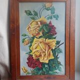 Roses, signed oil painting