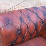 Sofa Chesterfield leather brown