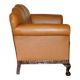 Restored three-seater leather canapé in late Victorian style.