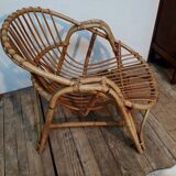 Vintage rattan armchair