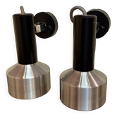 Pair of modular wall lights Scandinavian design 1960.