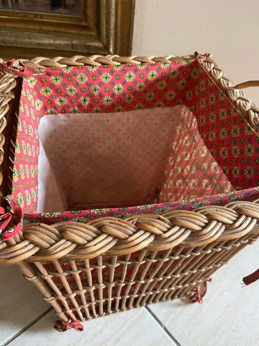 Large vintage wicker basket.