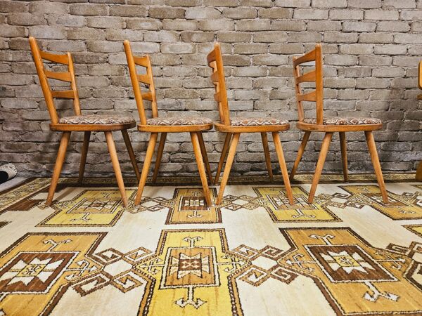 Lot de 4 chaises bistrot 1960