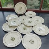 12 Terre de Fer Marmoz dessert plates