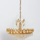 Hollywood Regency style brass and crystal chandelier by Palwa
