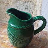 Green water pitcher by Poët Laval, Art Deco headband model