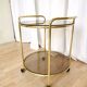 Vintage Smoked Glass Serving Trolley: 1970s Mid-Century Modern Bar Cart
