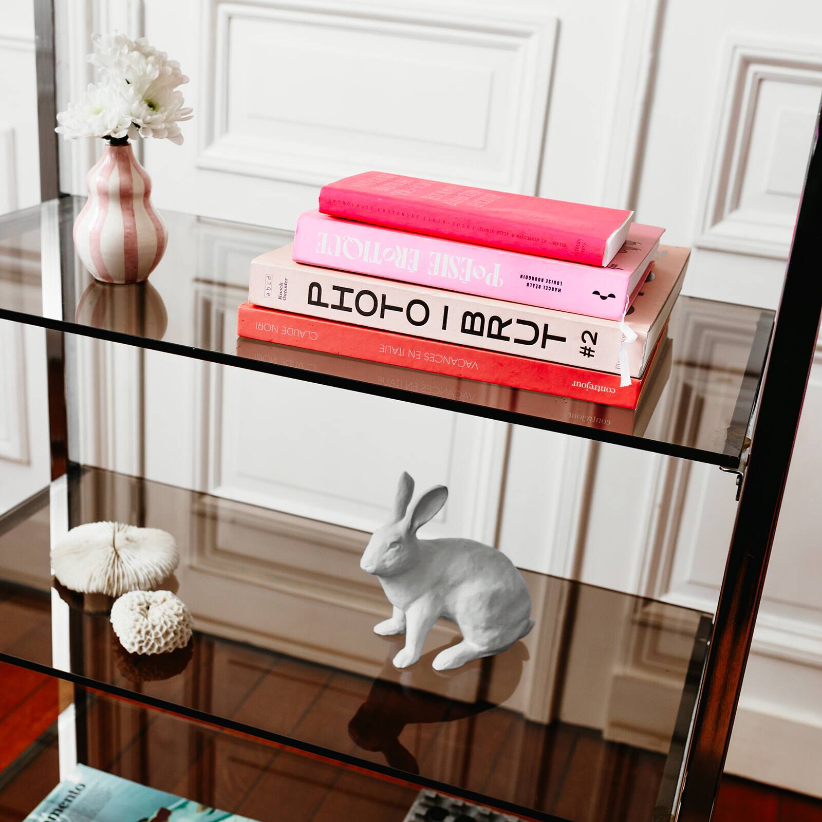 Vintage 1970s chrome shelf