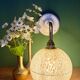 Vintage glass globe wall light in yellow and silver from Clichy.