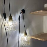Paire de baladeuses opalines vintage
