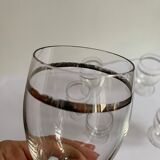 6 crystal wine glasses