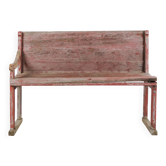Bench - Original red paint - Pine wood - 1860s
