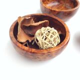 Lot of three precious wooden cups of thuya