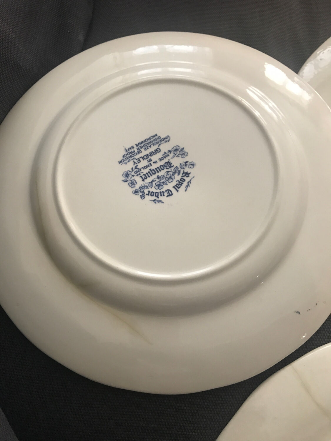 Blue Flower Plates Tudor Royal Grindley