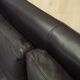 Brown leather sofa, Danish design, 1970s, designer: Werner Langenfeld, manu