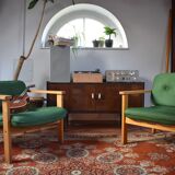 Fauteuil Mid-Century en vert années 1950/60