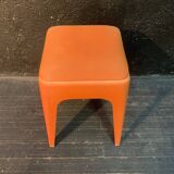 Vintage orange stool Ami, design 1960