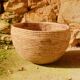 Handwoven basket made from rattan leaves, West Africa, 25x16cm