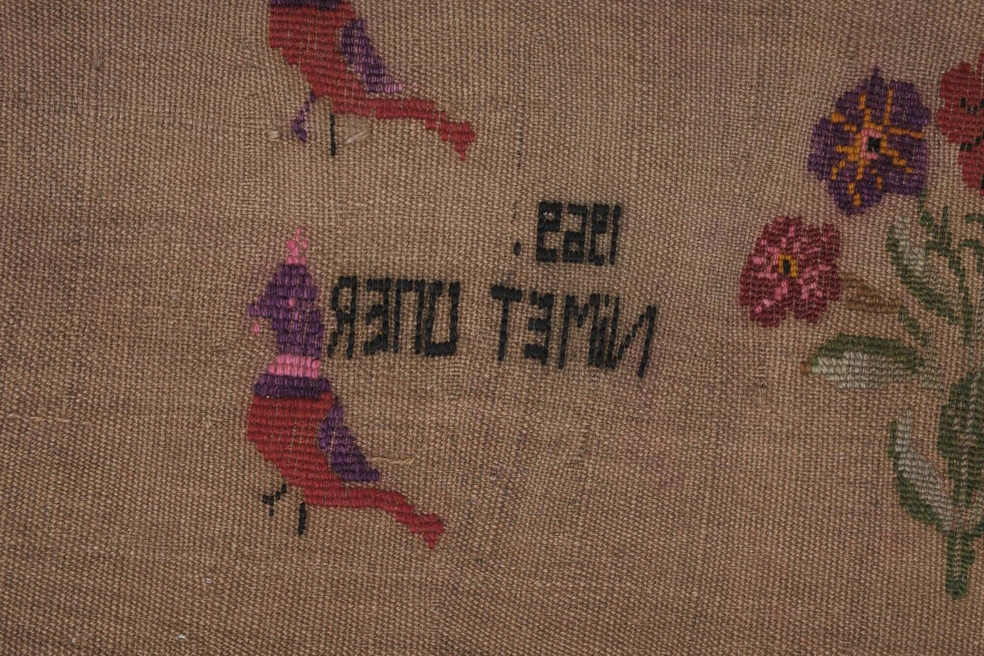 Tapis vintage turc de oushak tissé à la main 56x463 cm