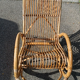 Designer rocking chair in rattan and bamboo from the 1950s/60s