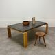 Brutalist coffee table, chalet-style slate stone