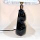 Lampe de chevet céramique rouge et noir 8 Vallauris années 50 1950 vintage