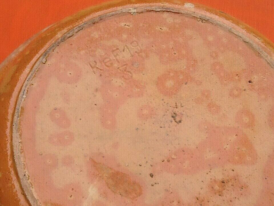 Alsatian pottery serving dish ref: 19 diameter: 315m weight: 1kg330