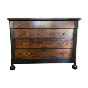 commode bois et marbre