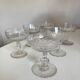 Set de 6 coupes a champagne 19e assorties à côtes plates et écailles