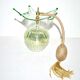 Flacon Vaporisateur à poire en verre soufflé vert irisé vintage PARFUM Collection