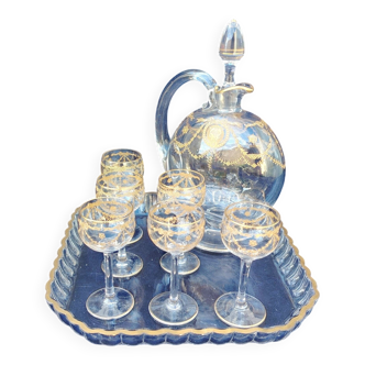 Liqueur or digestif service, Saint Louis crystal, Congress