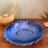 Plat en grès bleu