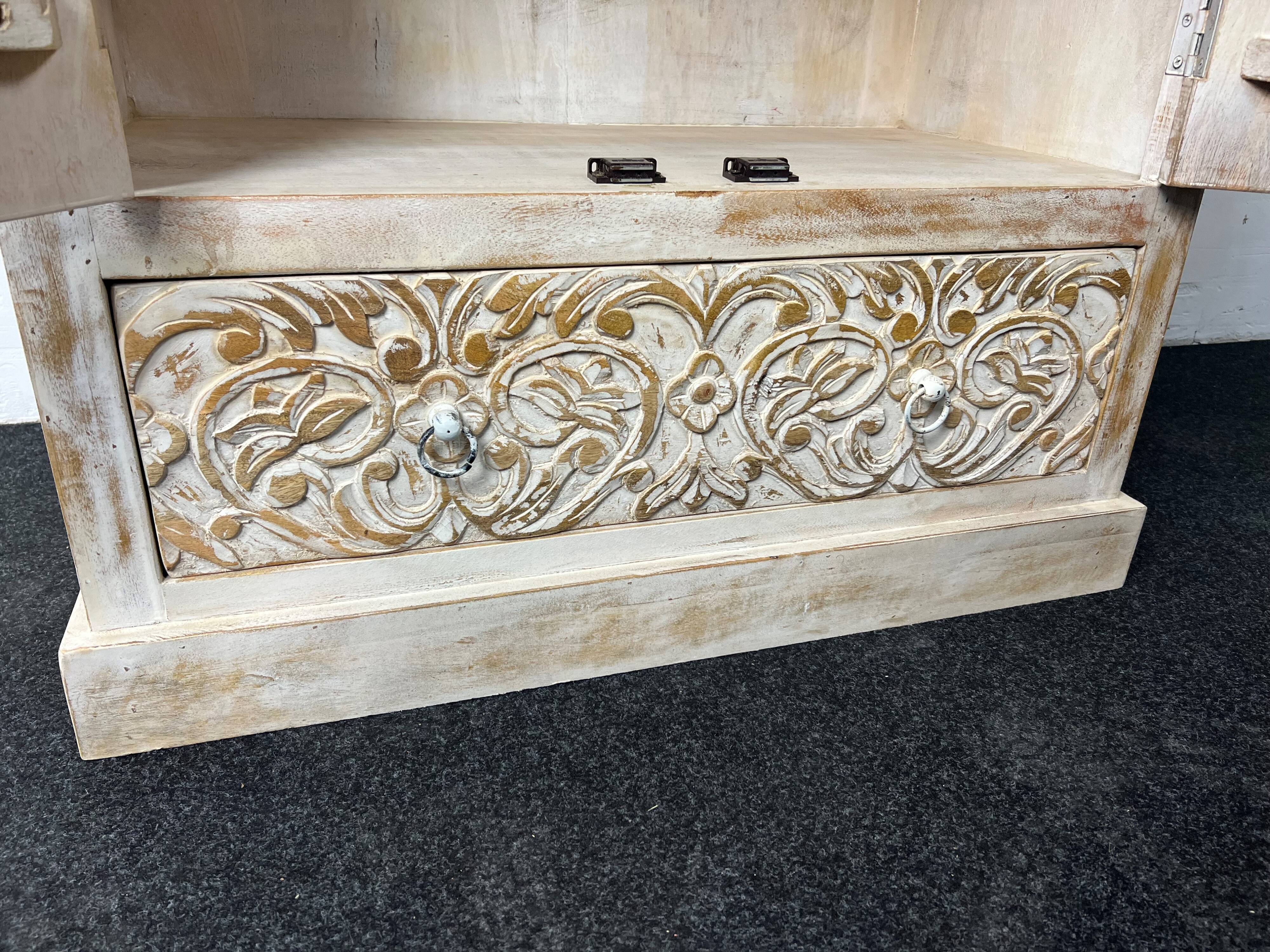 Antique white wooden cabinet