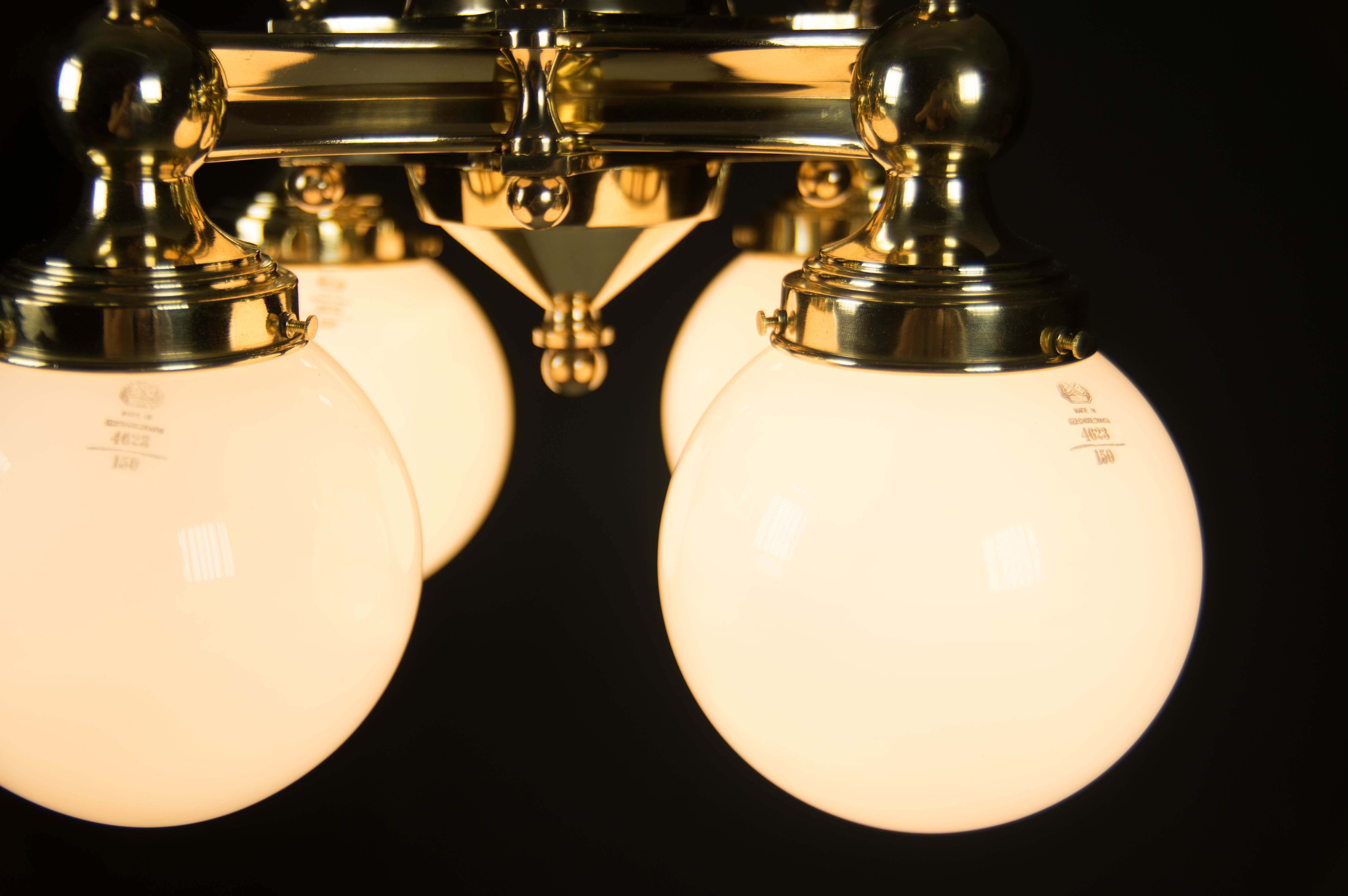 Lustre art deco laiton années 1920