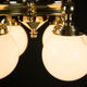 Ar Deco Brass 4-flamming Chandelier, 1920s