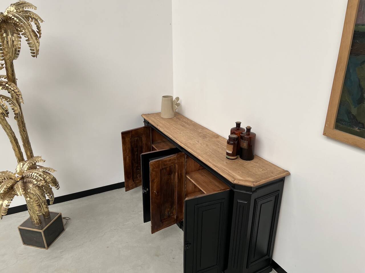 Corner sideboard, 1900s completely restored