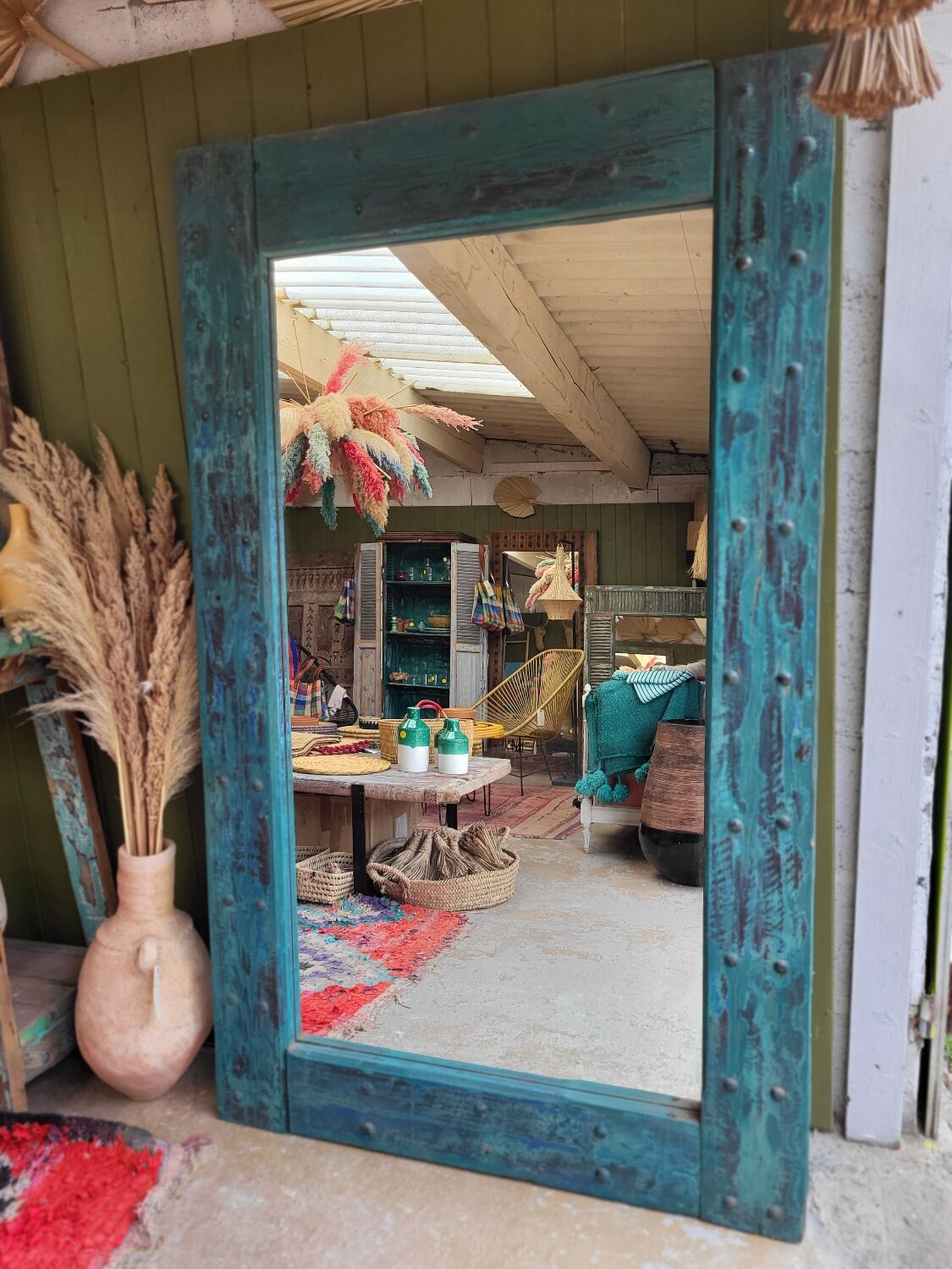 Wooden mirror 114x190cm