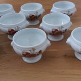 Pyrolux Lourioux porcelain soup bowls