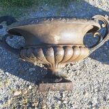 Pair of cast ear vases