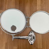 Vintage illuminated adjustable mirror, Double Brot, France 1950