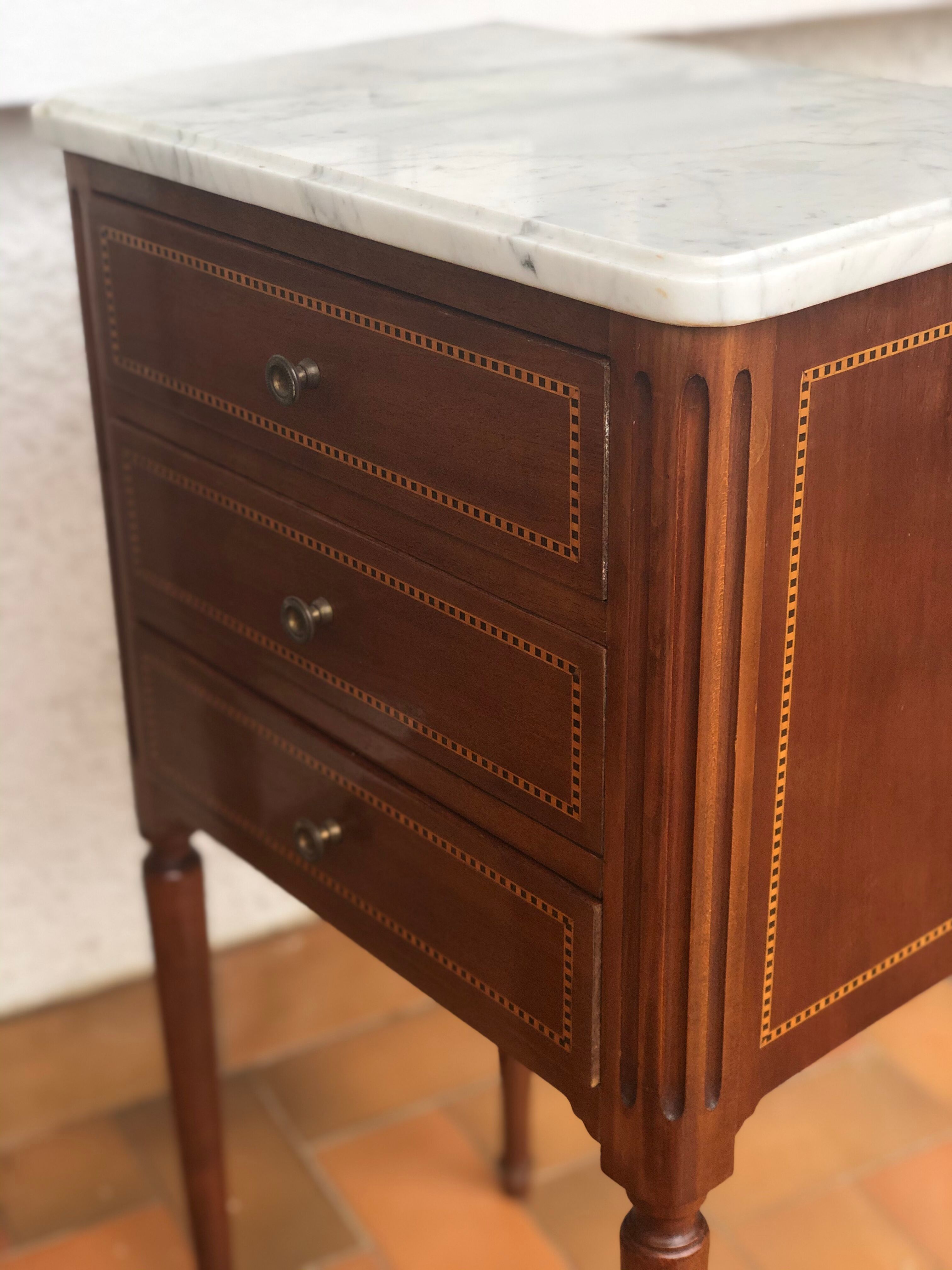 Louis XVI style bedside pair