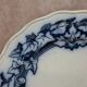 Antique English plate BWM & Co – Rose & Ivy pattern – registered 1868 – blue and black decoration.