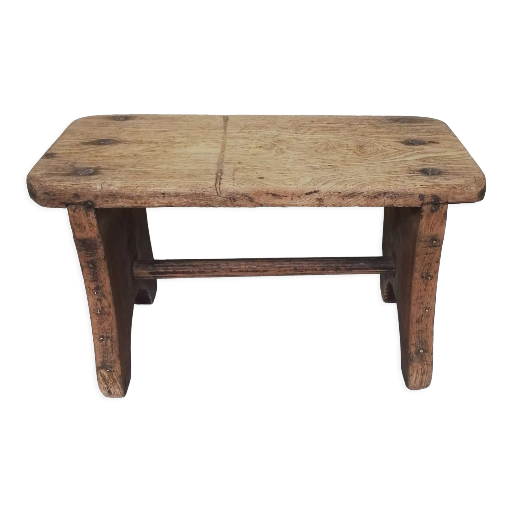 Children's stool in raw oak