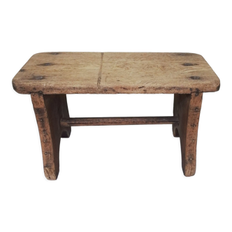 Tabouret enfant en chêne brut