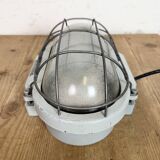 Industrial Cast Aluminium Wall Light with Frosted Glass, 1970s